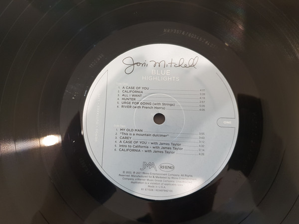Joni Mitchell - Blue Highlights (RSD2022 - Limited Edition) [Vinyl] | Rhino Records (603497842155) - 4