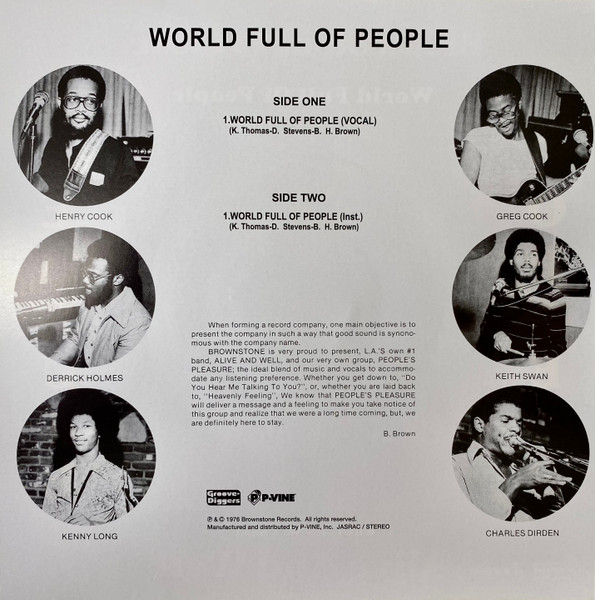 People's Pleasure With Alive And Well - World Full Of People | P-Vine Records (P7-6274) - 2 People's Pleasure With Alive And Well - World Full Of People | P-Vine Records (P7-6274) - 2