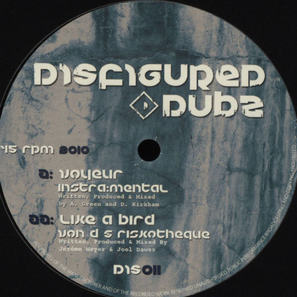 Instra:mental / Von D & Riskotheque - Voyeur / Like A Bird | Disfigured Dubz (DIS011)