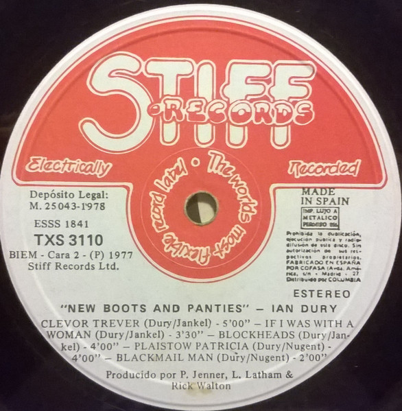 Ian Dury - New Boots And Panties!! | Stiff Records (TXS 3110) - 4 Ian Dury - New Boots And Panties!! | Stiff Records (TXS 3110) - 4