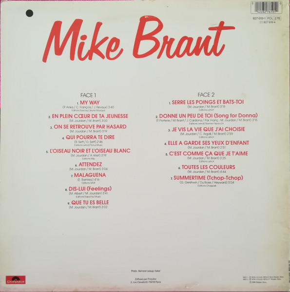 Mike Brant - Succès... | Polydor (827 619-1) - 2 Mike Brant - Succès... | Polydor (827 619-1) - 2