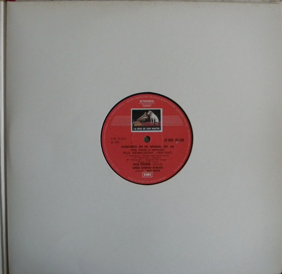 Felix Mendelssohn-Bartholdy / Max Bruch , Itzhak Perlman , London Symphony Orchestra , André Previn - Concerto En Mi Mineur / Concerto N° 1 En Sol Mineur | La Voix De Son Maître (2C 069-02428) - 4