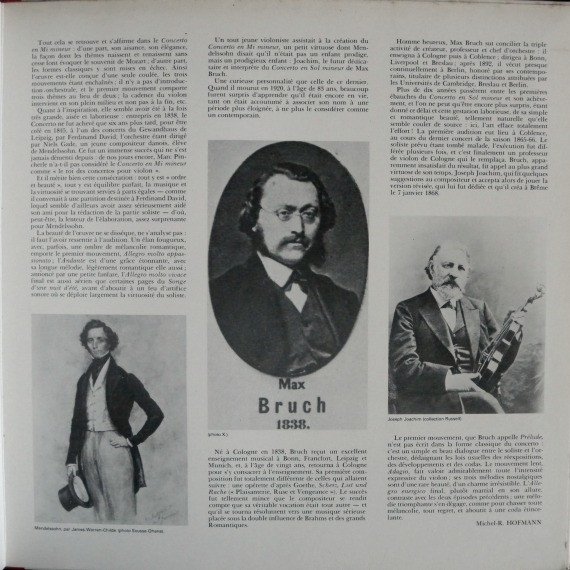 Felix Mendelssohn-Bartholdy / Max Bruch , Itzhak Perlman , London Symphony Orchestra , André Previn - Concerto En Mi Mineur / Concerto N° 1 En Sol Mineur | La Voix De Son Maître (2C 069-02428) - 3