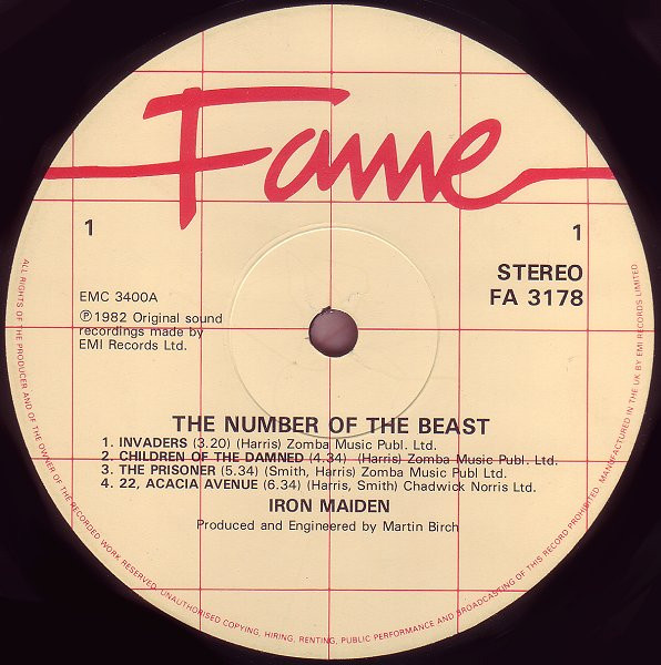 Iron Maiden - The Number Of The Beast | Fame (FA 3178) - 3 Iron Maiden - The Number Of The Beast | Fame (FA 3178) - 3