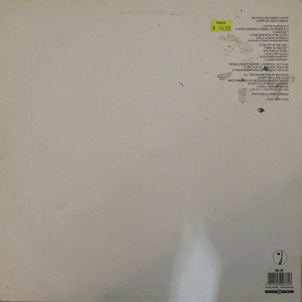 Bauhaus - Press The Eject And Give Me The Tape | Beggars Banquet (BBL 38) - 2