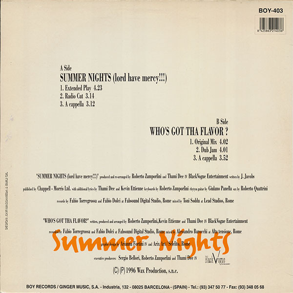 What's Up? - Summer Nights (Lord Have Mercy!!!) | Boy Records (BOY-403) - 4 What's Up? - Summer Nights (Lord Have Mercy!!!) | Boy Records (BOY-403) - 4