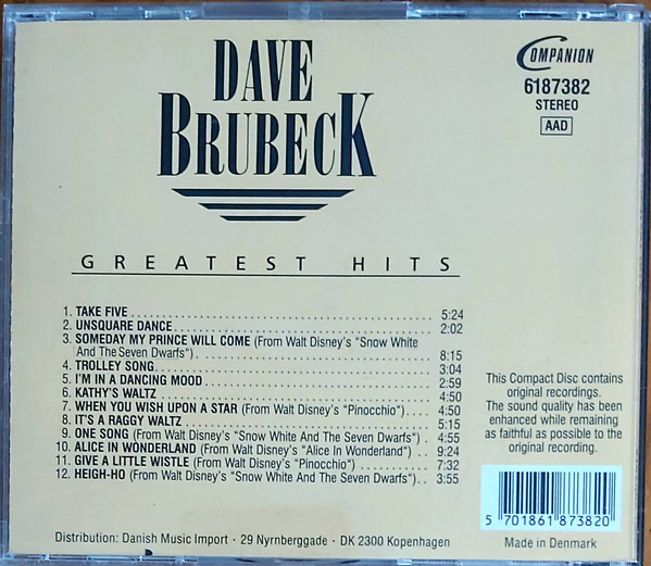 Dave Brubeck - Greatest Hits | Companion (6187382) - 3