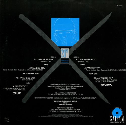 Kikka - Japanese Boy Medley Japanese Toy | 21st Century Records (CNT 21-52) - 2