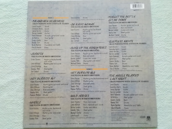 Gram Parsons , The Flying Burrito Bros - The Best | A&M Records (396903-1) - 3 Gram Parsons , The Flying Burrito Bros - The Best | A&M Records (396903-1) - 3