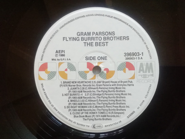 Gram Parsons , The Flying Burrito Bros - The Best | A&M Records (396903-1) - 4 Gram Parsons , The Flying Burrito Bros - The Best | A&M Records (396903-1) - 4