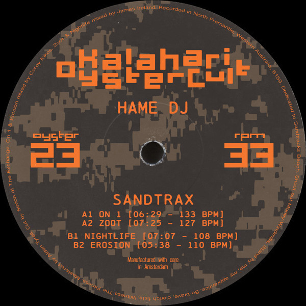 Hame DJ - Sandtrax | Kalahari Oyster Cult (OYSTER23)