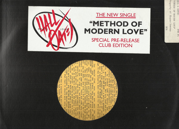Daryl Hall & John Oates - Method Of Modern Love | RCA (RCAT 472)