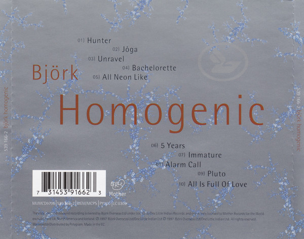 Björk - Homogenic | Mother Records (MUMCD9706) - 2