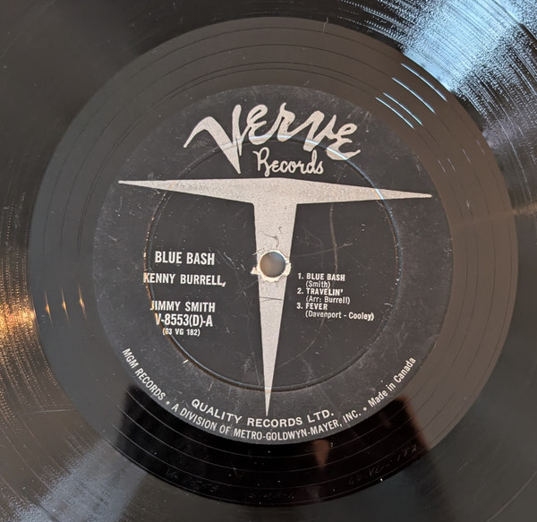 Kenny Burrell / Jimmy Smith - Blue Bash! [Vinyl] | Verve Records (V-8553(D)) - 3
