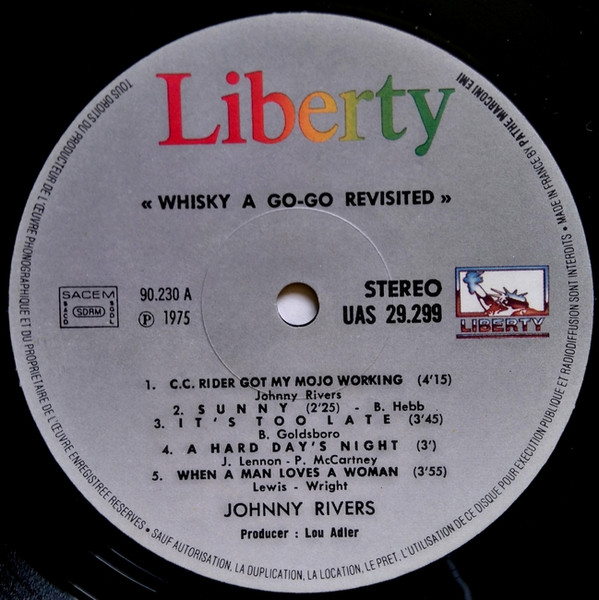 Johnny Rivers - Whisky A Go-Go Revisited | United Artists Records (UAS 29299) - 3