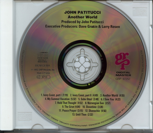 John Patitucci - Another World | GRP (GRP 97252) - 3