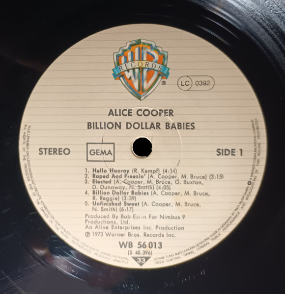Alice Cooper - Billion Dollar Babies | Warner Bros. Records (WB 56 013) - 4 Alice Cooper - Billion Dollar Babies | Warner Bros. Records (WB 56 013) - 4