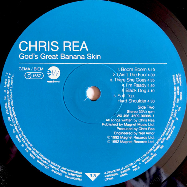 Chris Rea - God's Great Banana Skin | EastWest (4509-90995-1) - 3