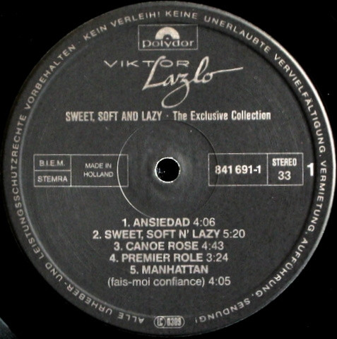 Viktor Lazlo - Sweet, Soft N' Lazy | Polydor (841 691-1) - 3