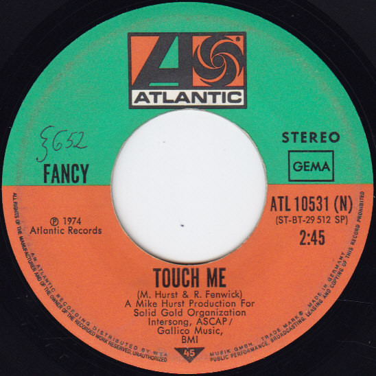 Fancy - Touch Me | Atlantic (ATL 10 531) - 3