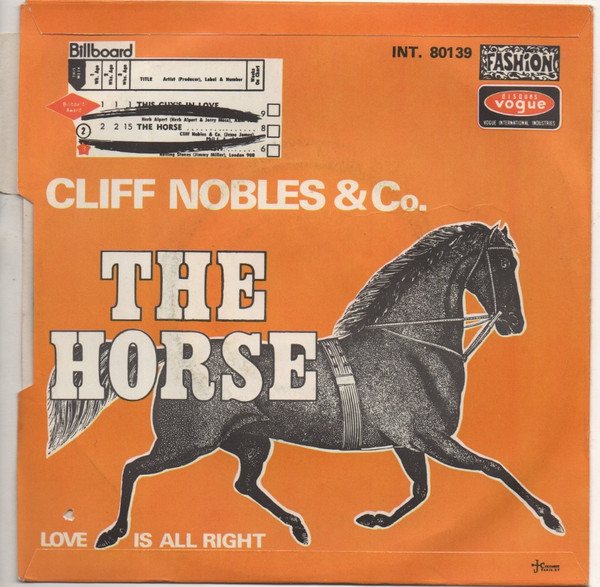 Cliff Nobles & Co - The Horse | Disques Vogue (INT. 80139) - 2