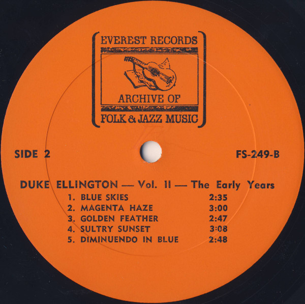Duke Ellington - Vol. II. The Early Years | Everest Records Archive Of Folk & Jazz Music (FS 249) - 4 Duke Ellington - Vol. II. The Early Years | Everest Records Archive Of Folk & Jazz Music (FS 249) - 4