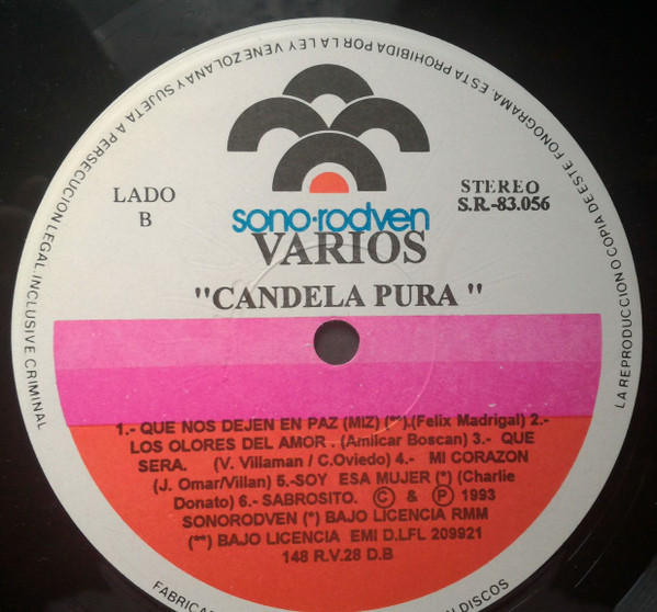 Various - Candela Pura | Sono-Rodven (S.R.-83.056) - 3