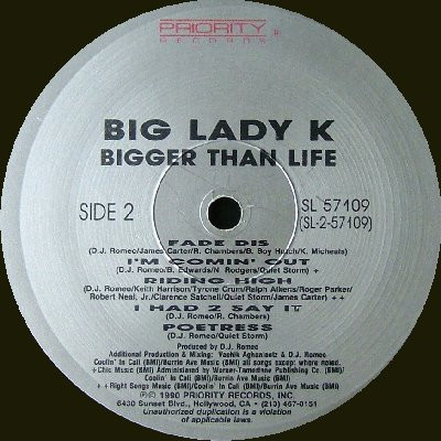 Big Lady K - Bigger Than Life | Priority Records (SL 57109) - 4