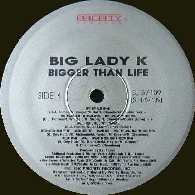 Big Lady K - Bigger Than Life | Priority Records (SL 57109) - 3
