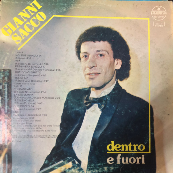 Gianni Sacco - Dentro E Fuori | Zeus Record (BE 0148) - 2