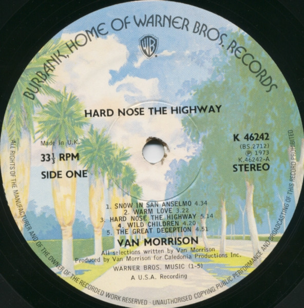 Van Morrison - Hard Nose The Highway | Warner Bros. Records (K 46242) - 3 Van Morrison - Hard Nose The Highway | Warner Bros. Records (K 46242) - 3