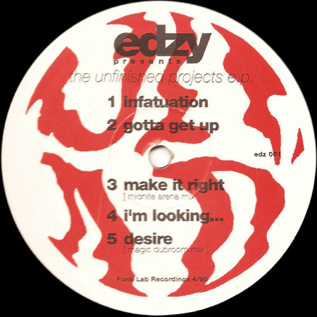 Edzy - The Unfinished Projects E.P. | Funk Labs Records (edz 001) - main
