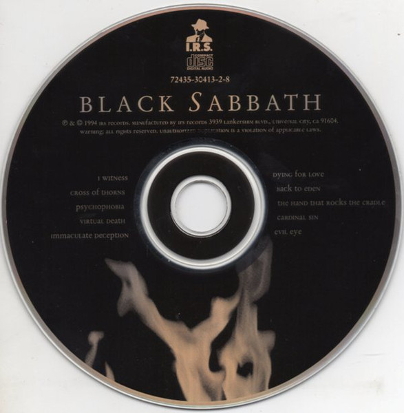 Black Sabbath - Cross Purposes CD | I.R.S. Records (72435-30413-2-8) - 3