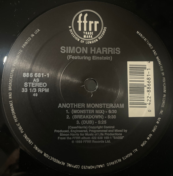 Simon Harris - Another Monster Jam / (I've Got Your) Pleasure Control | FFRR (886 681-1) - 2 Simon Harris - Another Monster Jam / (I've Got Your) Pleasure Control | FFRR (886 681-1) - 2