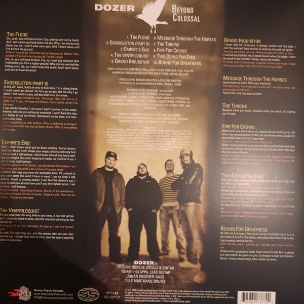 Dozer - Beyond Colossal (Limited Edition - Yellow/Black Vinyl) [Vinyl] | Heavy Psych Sounds (HPS149) - 3