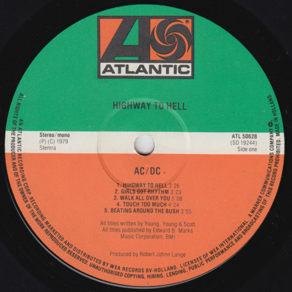 AC/DC - Highway To Hell | Atlantic (ATL 50 628) - 3 AC/DC - Highway To Hell | Atlantic (ATL 50 628) - 3