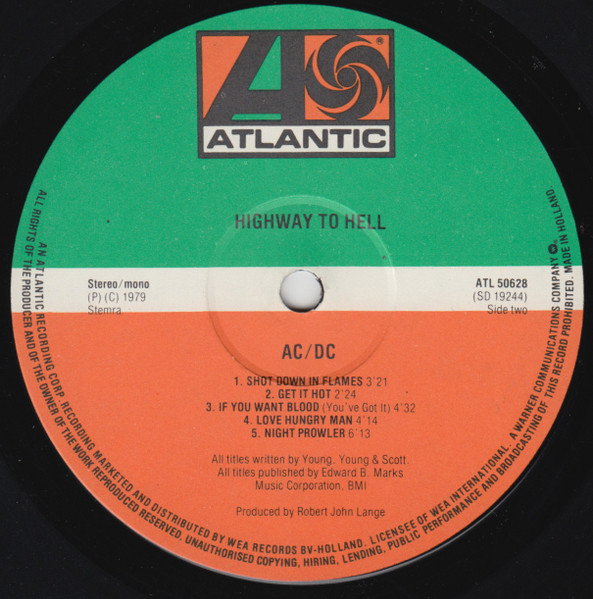 AC/DC - Highway To Hell | Atlantic (ATL 50 628) - 4 AC/DC - Highway To Hell | Atlantic (ATL 50 628) - 4