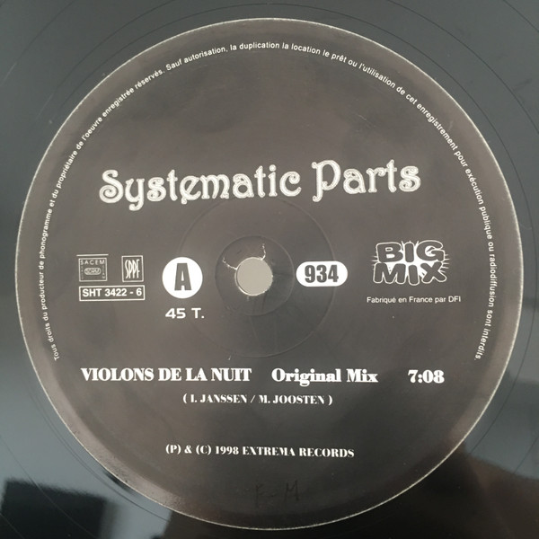 Systematic Parts - Violons De La Nuit | Big Mix (SHT 3422-6) - 3