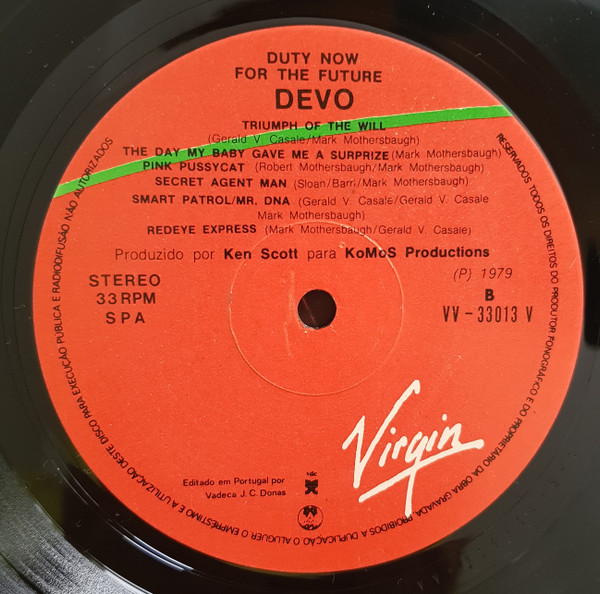 Devo - Duty Now For The Future | Virgin (VV-33013V) - 4