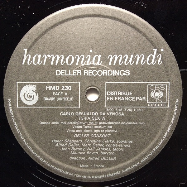 Carlo Gesualdo - Feria Sexta (Responsoria Et Alia Ad Officium Hebdomadae Sanctae Spectantia) | Harmonia Mundi (HMD 230) - 2 Carlo Gesualdo - Feria Sexta (Responsoria Et Alia Ad Officium Hebdomadae Sanctae Spectantia) | Harmonia Mundi (HMD 230) - 2