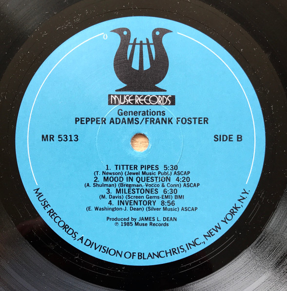 Pepper Adams , Frank Foster - Generations | Muse Records (MR 5313) - 4 Pepper Adams , Frank Foster - Generations | Muse Records (MR 5313) - 4