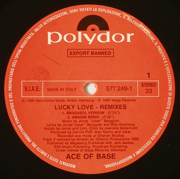 Ace Of Base - Lucky Love (Remixes) | Polydor (577 249-1) - main Ace Of Base - Lucky Love (Remixes) | Polydor (577 249-1) - main