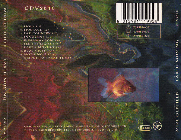 Mike Oldfield - Earth Moving | Virgin (CDV2610) - 2