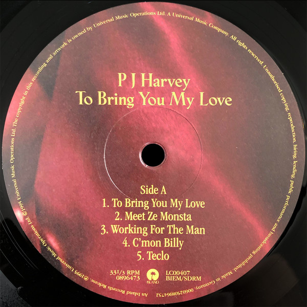 PJ Harvey - To Bring You My Love | Island Records (0896473) - 3 PJ Harvey - To Bring You My Love | Island Records (0896473) - 3