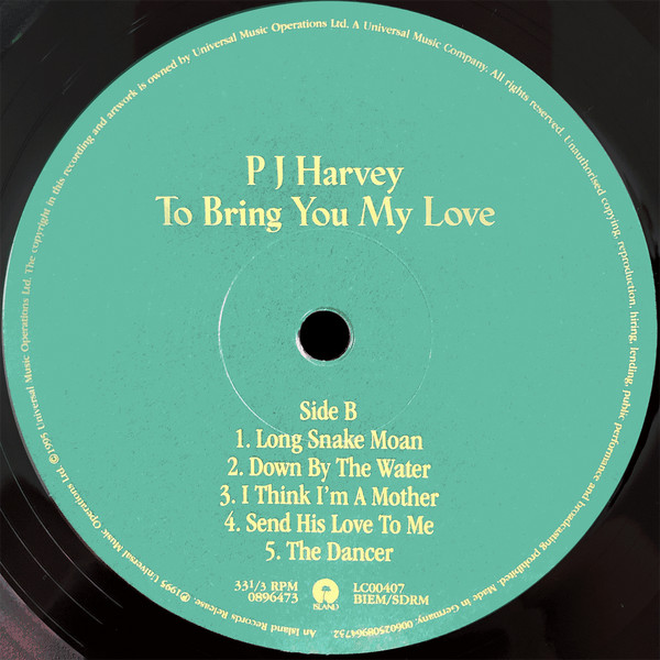 PJ Harvey - To Bring You My Love | Island Records (0896473) - 4 PJ Harvey - To Bring You My Love | Island Records (0896473) - 4
