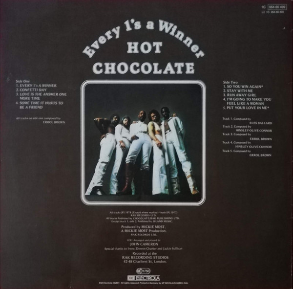 Hot Chocolate - Every 1's A Winner | RAK (1C 064-60 499) - 2 Hot Chocolate - Every 1's A Winner | RAK (1C 064-60 499) - 2