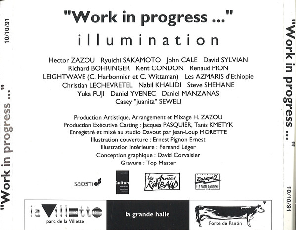 Hector Zazou - Parade Sauvage Pour Arthur Rimbaud - "Work In Progress..." Illumination | La Grande Halle-La Villette (10/10/91) - 2