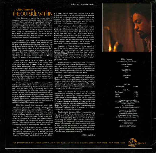 Chico Freeman - The Outside Within | India Navigation (IN 1042) - 2