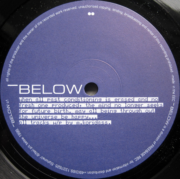 S-Max - Pure Science Of Mind And Matter EP | Below (BELOW 01) - 2