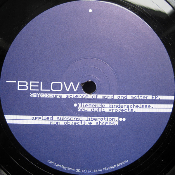 S-Max - Pure Science Of Mind And Matter EP | Below (BELOW 01) - main